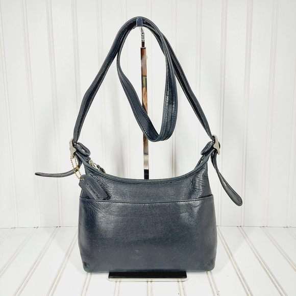 Coach Handbags - Coach Large Legacy Hobo Black Leather Crossbody Bag 0498